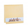 Detský uterák 50x100 cm, motív králiky, žltý